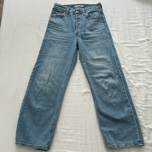 levis premium ribcage straight ankle jeans